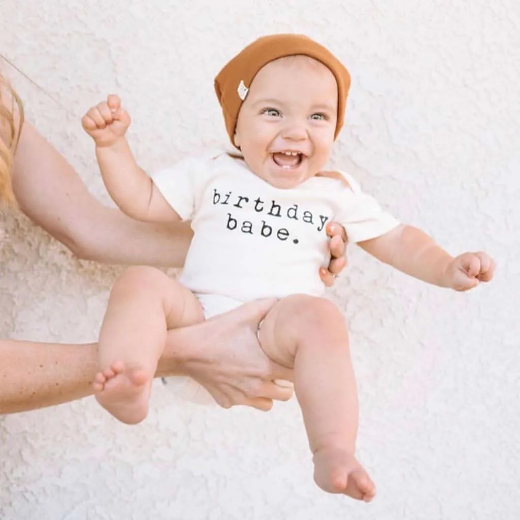Tenth & Pine Birthday Babe Organic Cotton Onesie