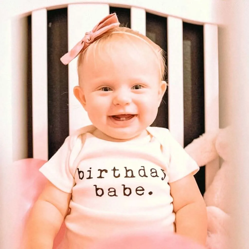 Tenth & Pine Birthday Babe Organic Cotton Onesie