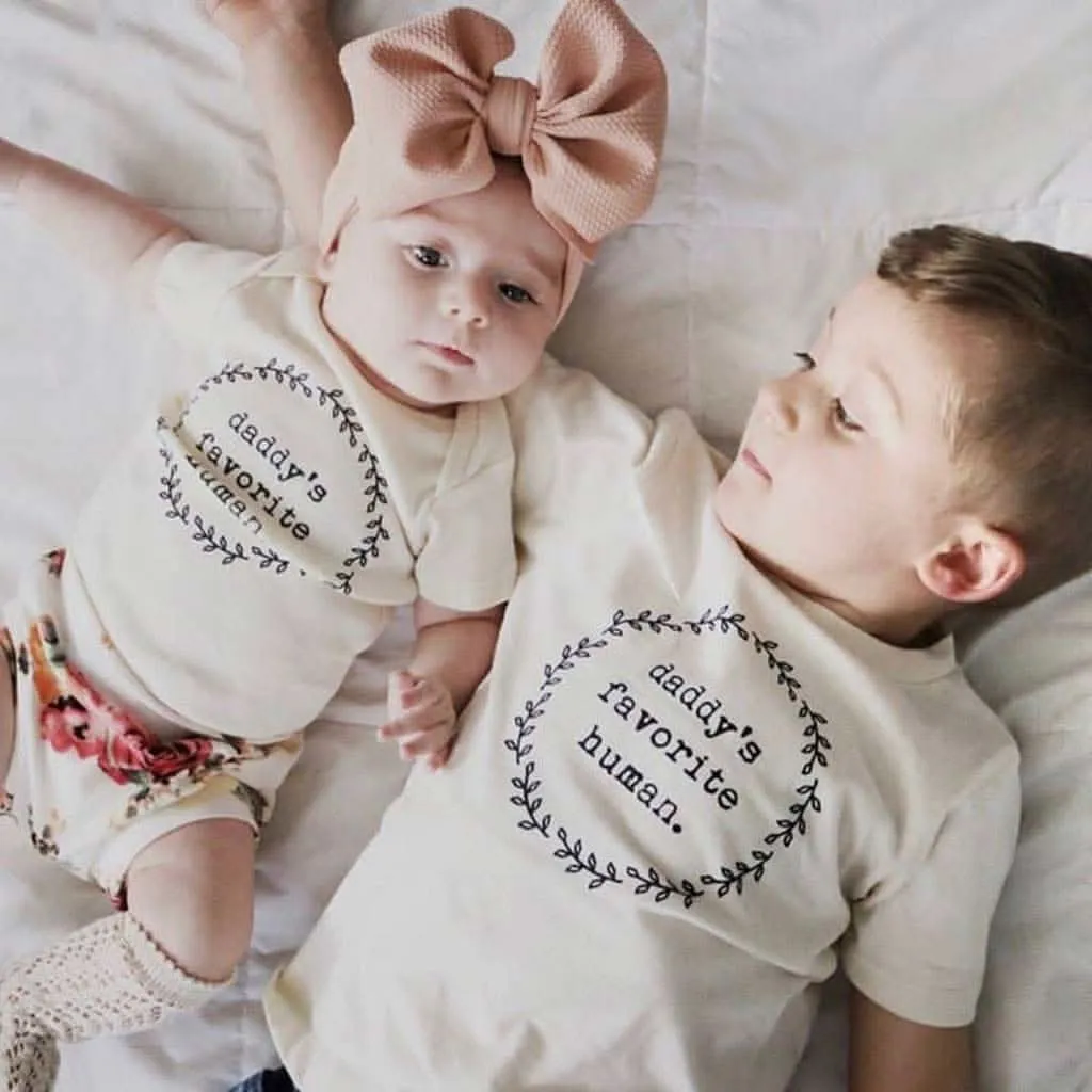 Tenth & Pine Daddy's Favorite Human Organic Cotton Onesie