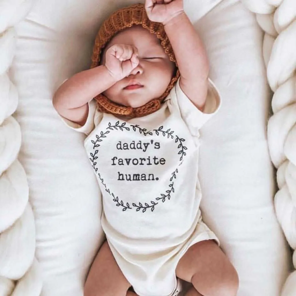 Tenth & Pine Daddy's Favorite Human Organic Cotton Onesie
