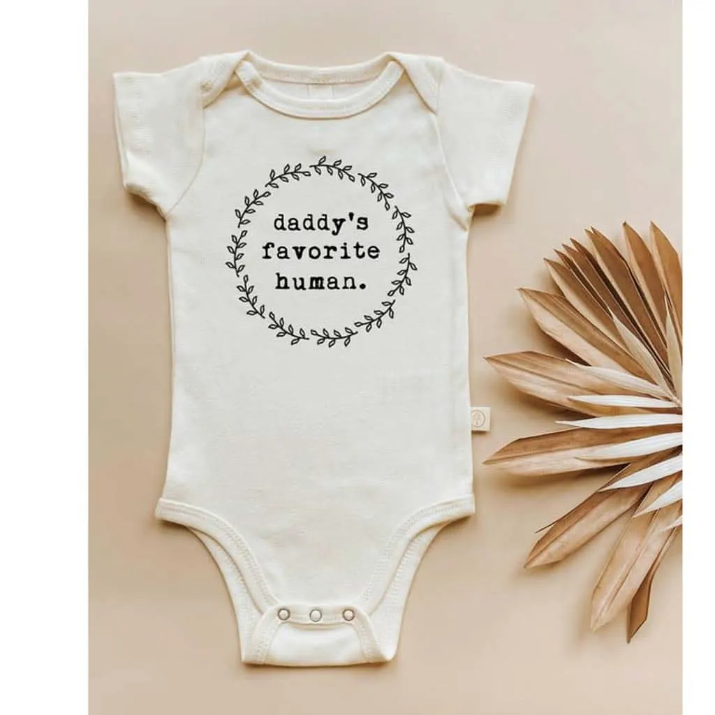 Tenth & Pine Daddy's Favorite Human Organic Cotton Onesie