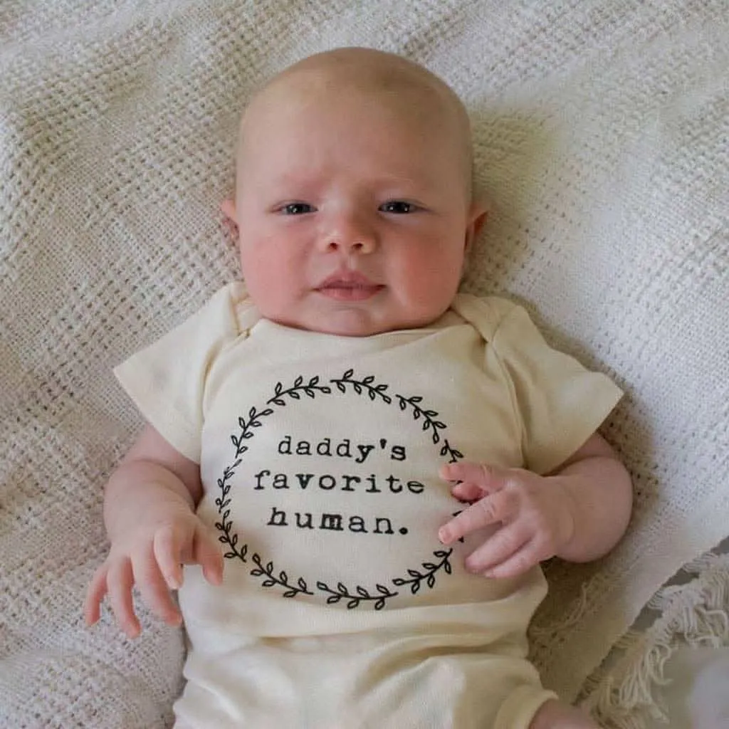 Tenth & Pine Daddy's Favorite Human Organic Cotton Onesie