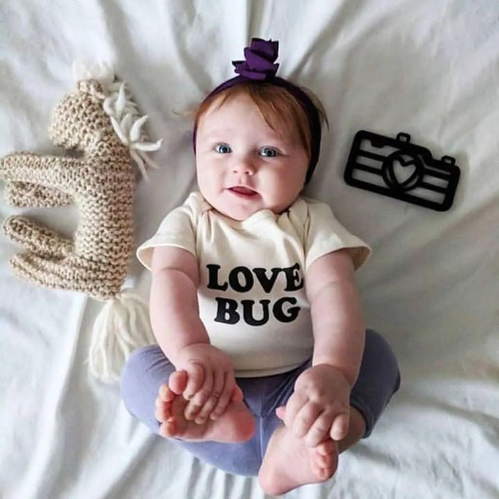 Tenth & Pine Love Bug Organic Cotton Onesie