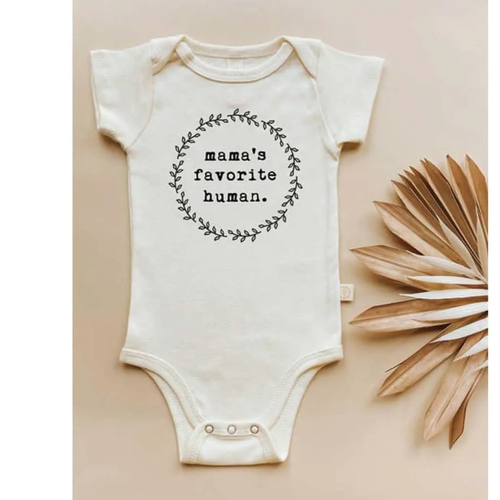 Tenth & Pine Mamas Favorite Human Organic Cotton Onesie