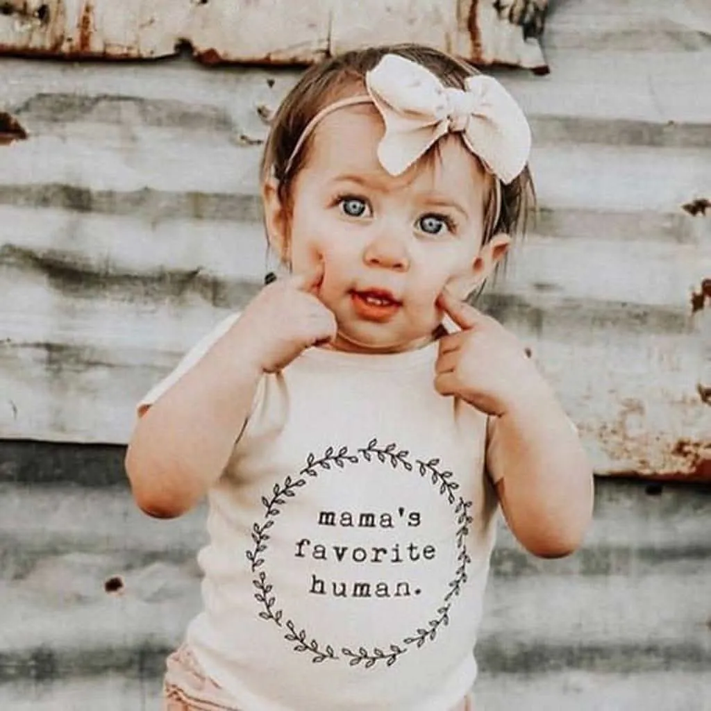 Tenth & Pine Mamas Favorite Human Organic Cotton Onesie