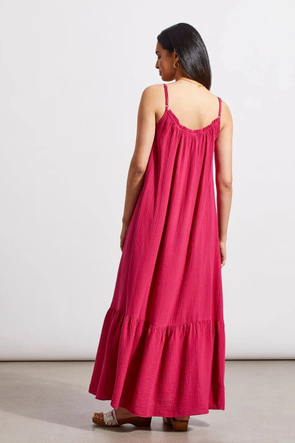 TR5348o Gauze Maxi Dress W/Pockets