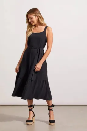 TR7705o Lined Dress W/Sash And Pockets