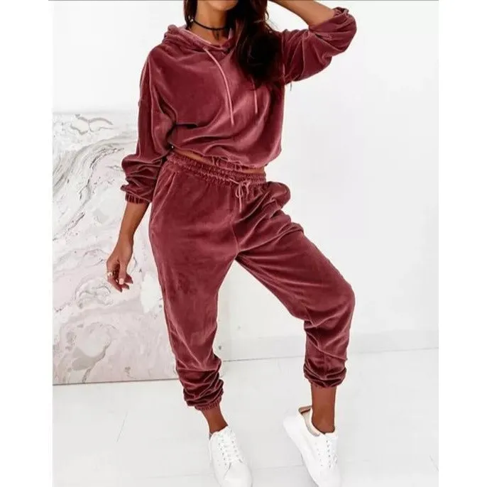 Velvet Tracksuit Set