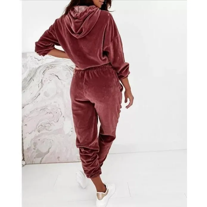 Velvet Tracksuit Set