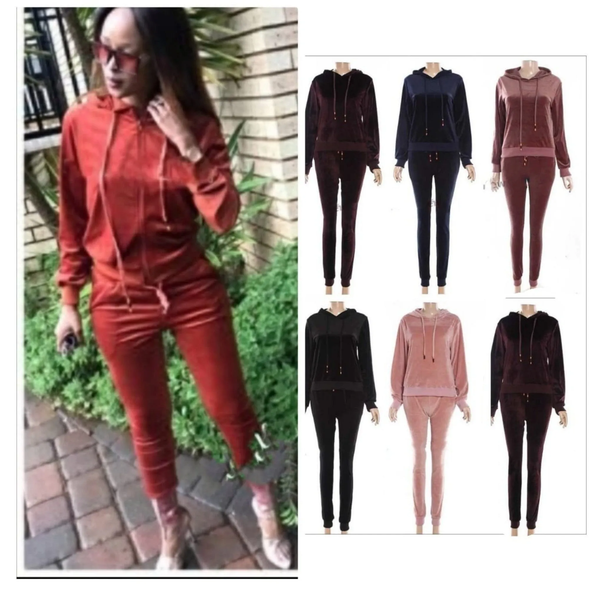 Velvet Tracksuit Set