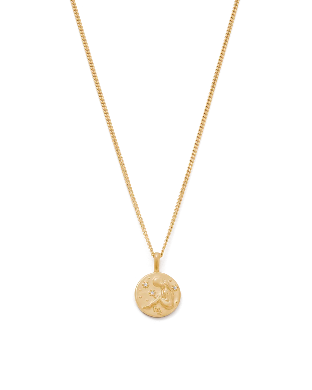 Virgo Petite Zodiac Necklace - Gold