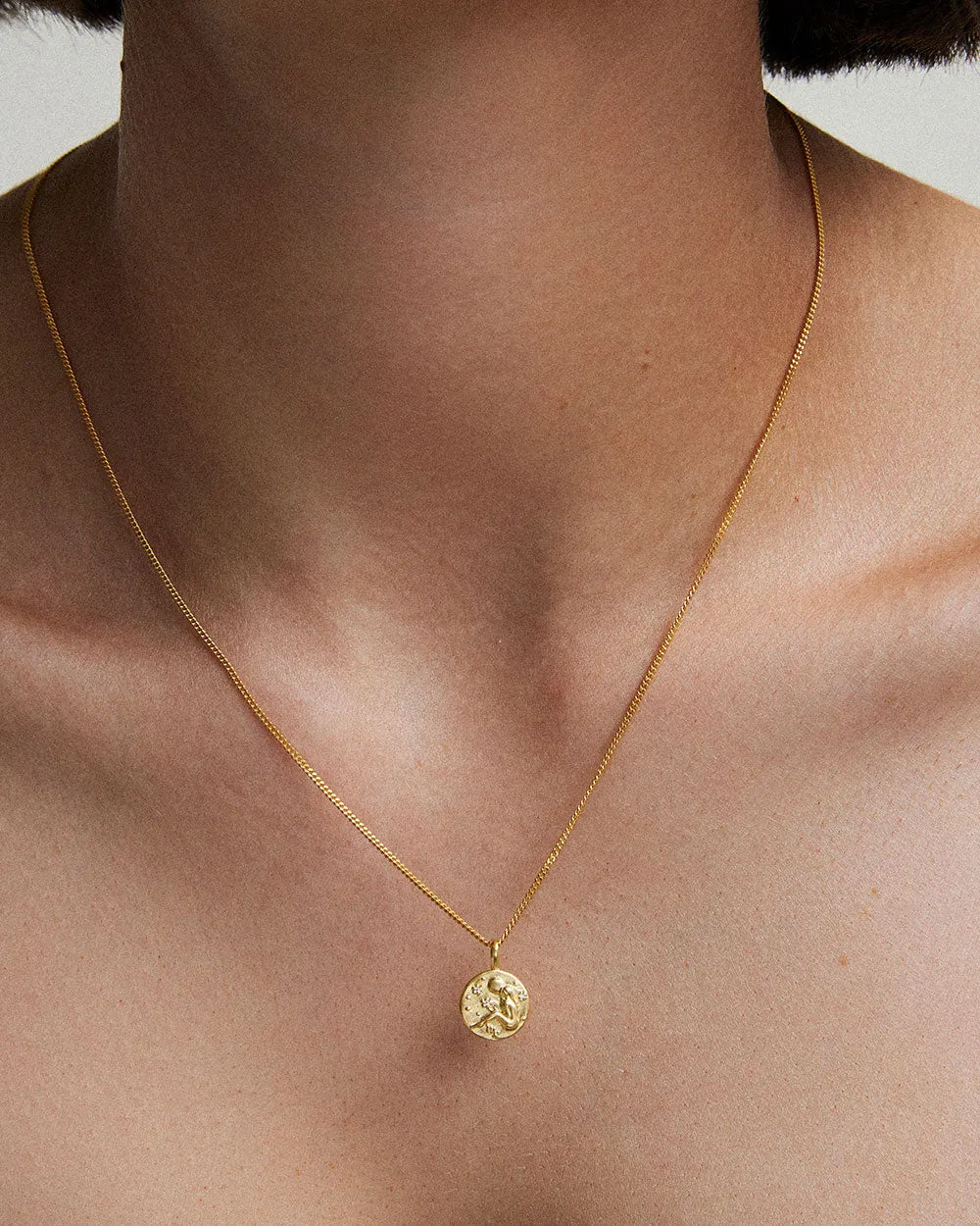 Virgo Petite Zodiac Necklace - Gold