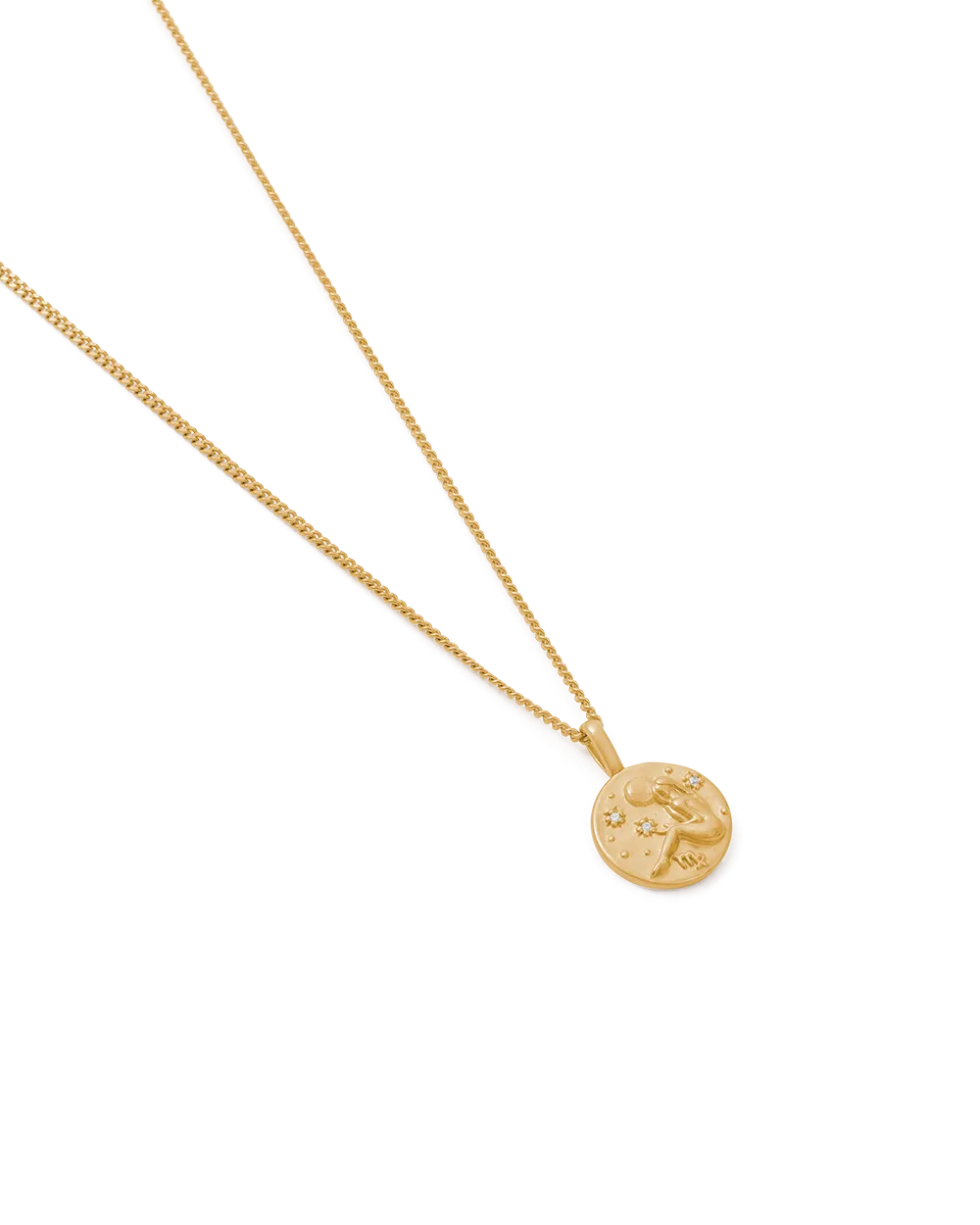 Virgo Petite Zodiac Necklace - Gold