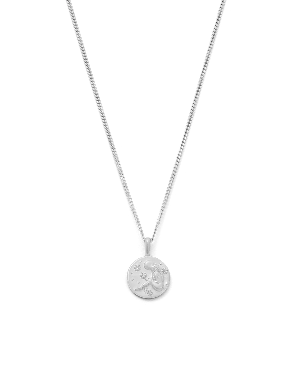 Virgo Petite Zodiac Necklace - Silver