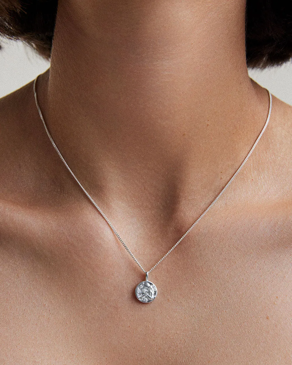 Virgo Petite Zodiac Necklace - Silver