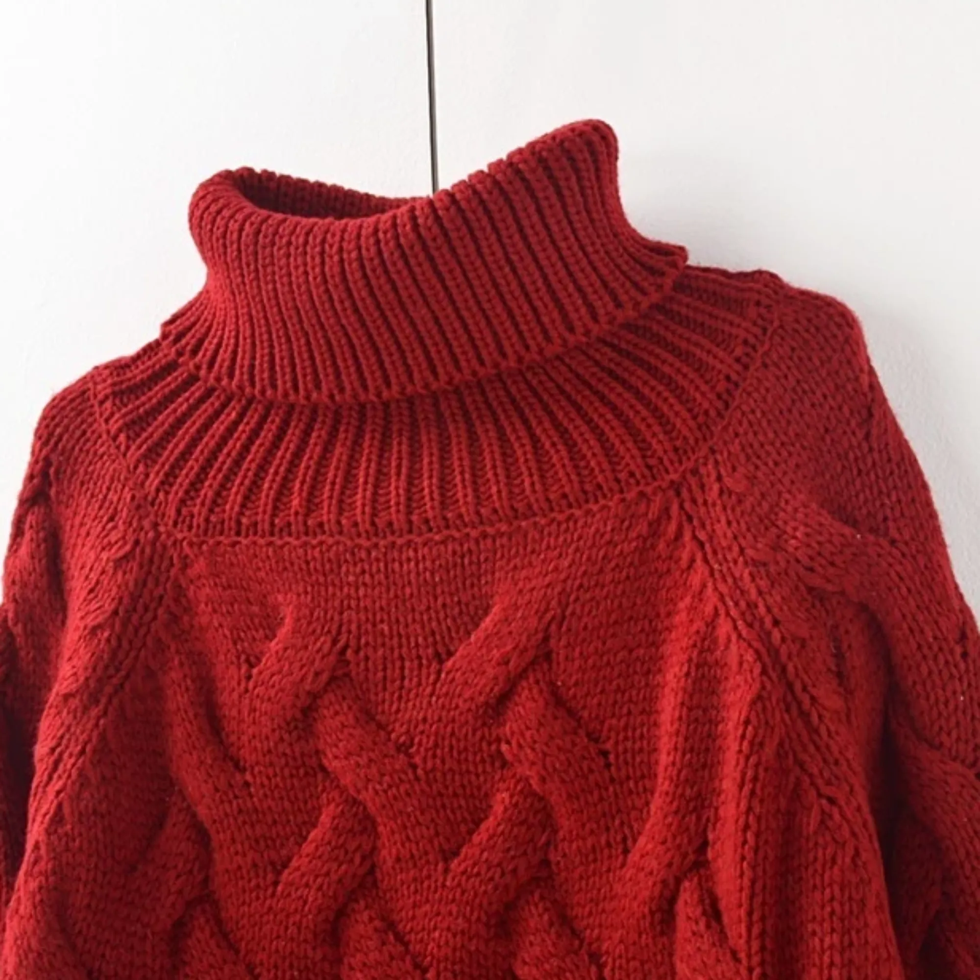 Women's Winter Casual Warm Knitted High-Neck Pullover