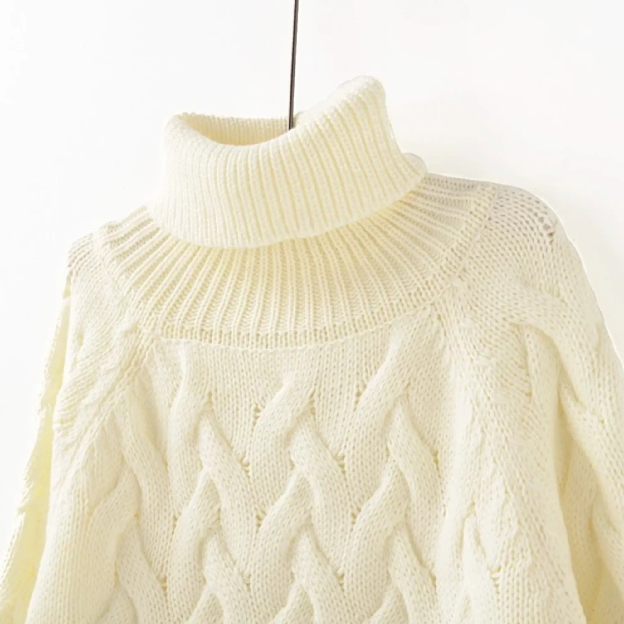 Women's Winter Casual Warm Knitted High-Neck Pullover